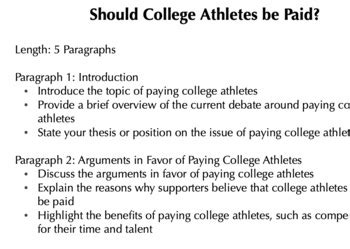 should college athletes be paid essay - should we focus more on the benefits rather than the drawbacks?